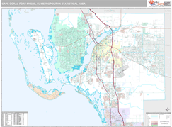 Cape Coral-Fort Myers Metro Area Digital Map Premium Style